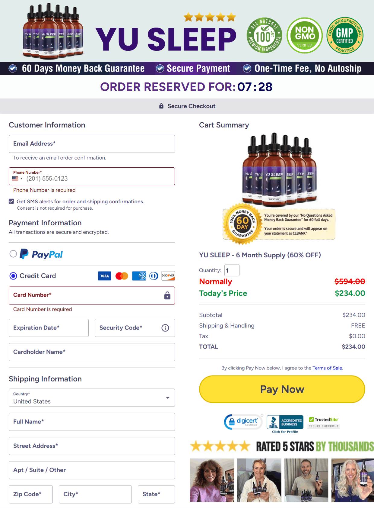  Yu Sleep  Checkout page